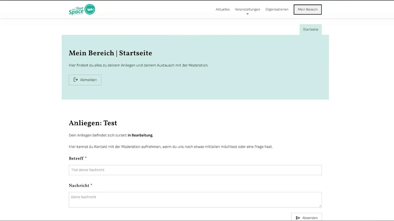 Nachricht an Moderation senden